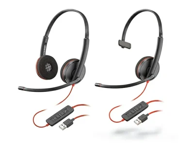 HP Poly Blackwire 3200 系列有線UC 耳機
